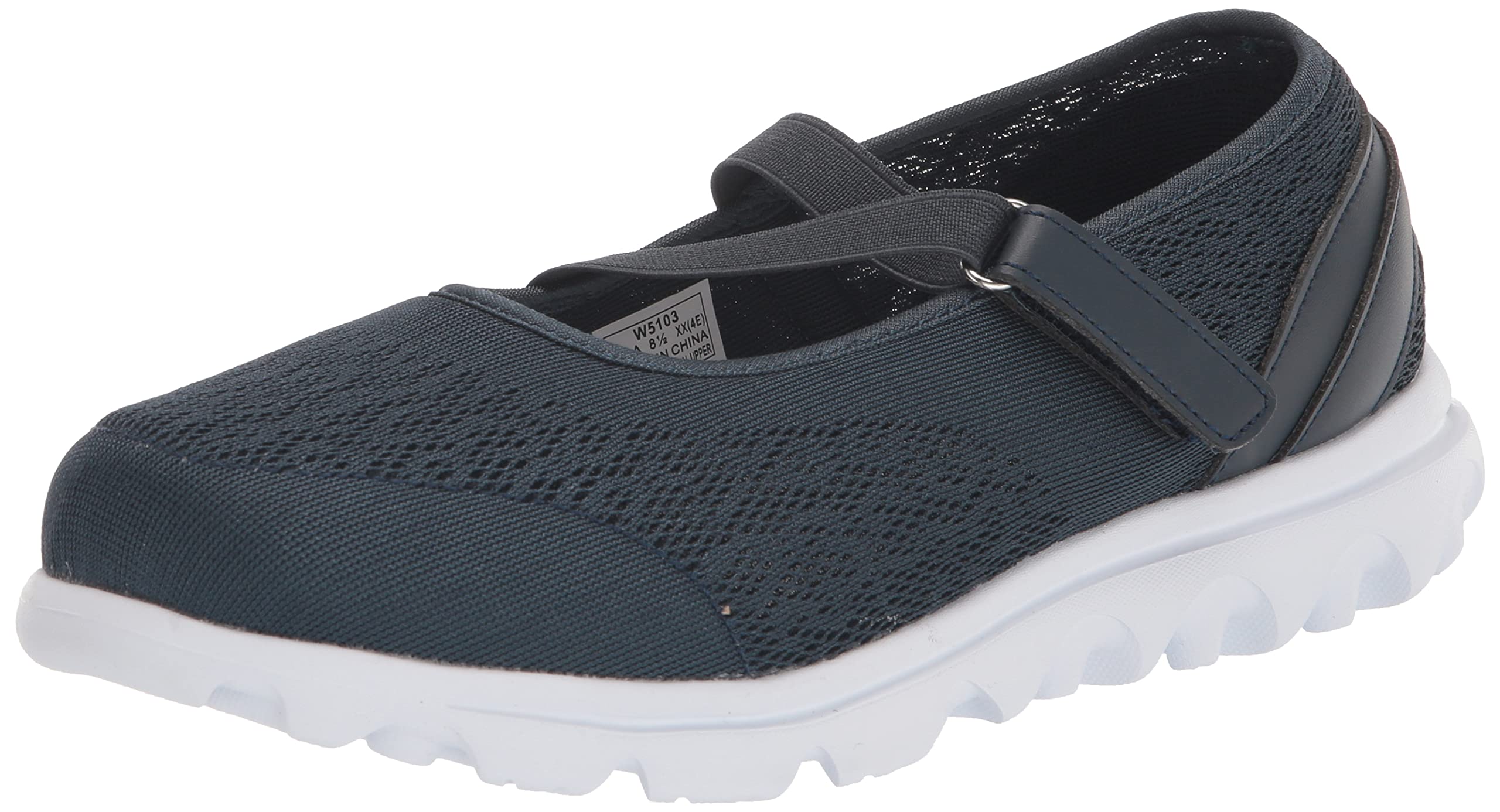 Propét Women’s TravelActiv Mary Jane Style Lightweight Breathable Walking Shoes, Navy, 6
