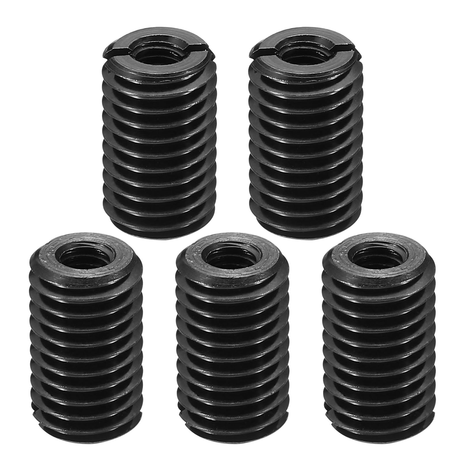 PATIKIL Grade 8.8 Carbon Steel Threaded Repair Insert Nut, 5pcs M6x1 Female to M12x1.75 Male High Strength Screw Sleeve Inserts Reducing Adapter Reducer 20mm