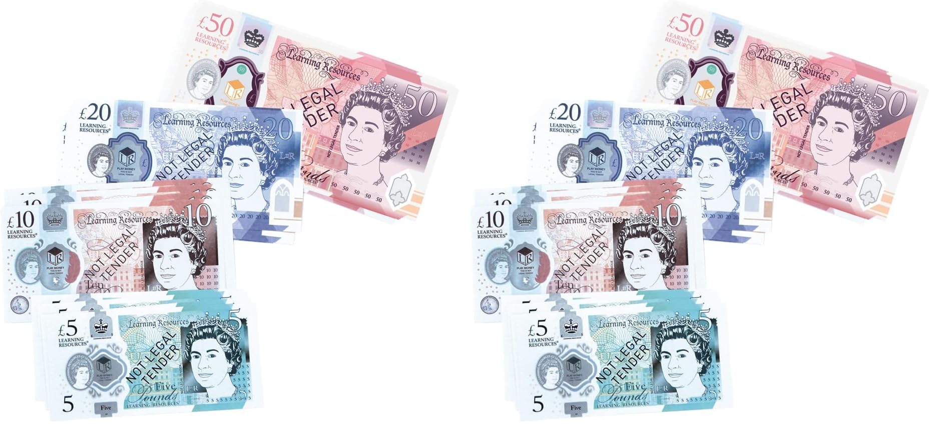 Learning Resources UK MONEY SET (50 NOTES) (Pack of 2)