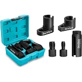 DURATECH 5PCS O2 Oxygen Sensor Socket Set | 3/8" &amp; 1/2" Drive x 7/8" (22mm) O2 Sensor Sockets, Thread Chasers, Sensor Removal