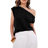 Fhniepan Women's Off The Shoulder Sweater Tops Summer Short Sleeve Knit Casual Shirt 2025 Trendy Going Out Tops