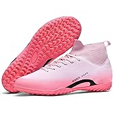 NISOCY Men’s Soccer Shoes Football Cleats High-Top Outdoor/Indoor Athletic Sneaker Lightweight TF AG Training Football Boots