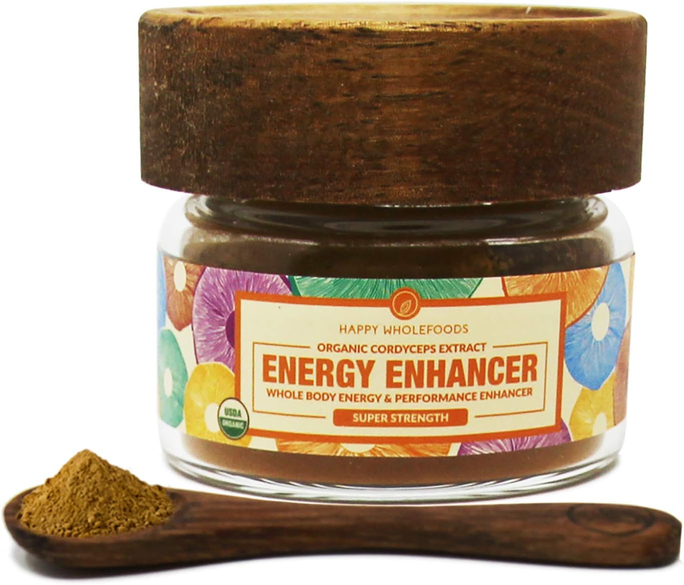 Energy Enhancer - Pure Cordyceps Powder - Cordyceps Extract from Cordyceps Mushroom - USDA Certified Organic - Athletic Endurance, Increases Energy, Optimizes Health - 1oz (30g)