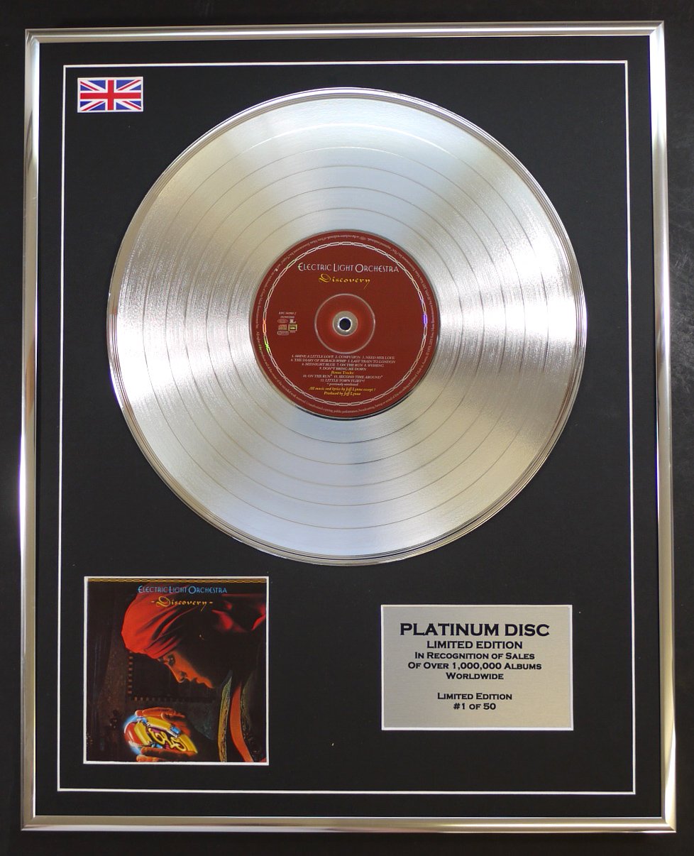 ELO/LTD EDITION CD PLATINUM DISC/DISCOVERY