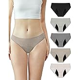 Neione Period Underwear Menstrual Panties Comfortable Modal Bikini Cheeky Briefs for Women Girls