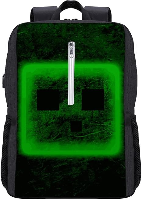 Amazon Co Jp マインクラフト Usb充電ポート搭載 バックパック ップバッグ 大容量 通勤バッグ 15 6インチパソコン対応 ホーム キッチン