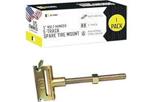 DC CARGO MALL DC Cargo E-Track Spare Tire Mount with 5” Bolt | Spare Wheel Carrier for Enclosed Trailers, Trucks, Semis, Garages | E Track Accessories - Compatible with Etrack & X Track Systems
