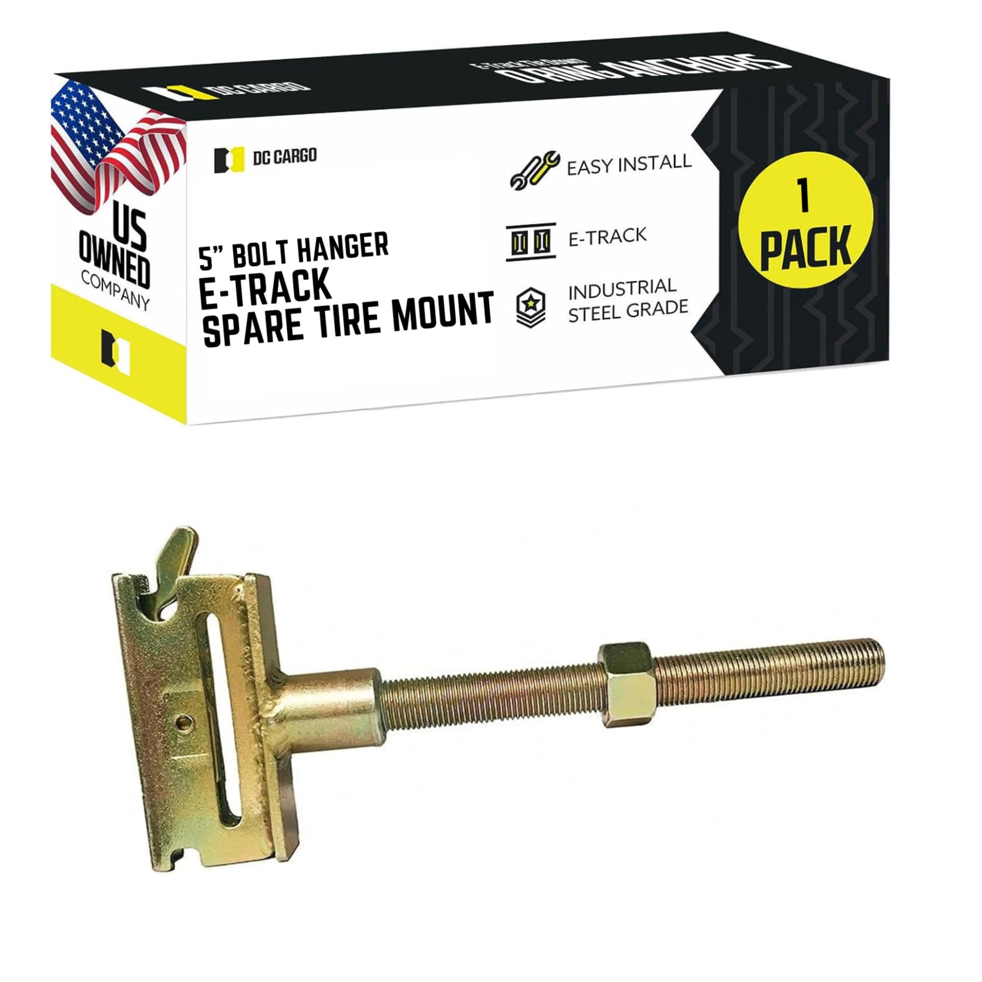 ELITEWILL E-Track Spare Tire Holder Trailer Mount With 5" Bolt Hanger Spare Wheel Carrier - Foto 6