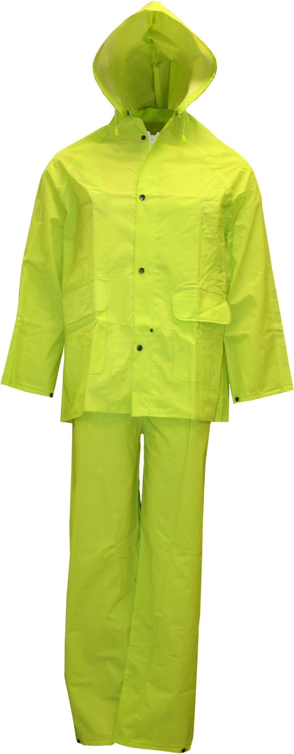 Cordova Safety Products R9013HV2XL StormFront Hi-Visibility 3 Piece Rain Suit, Green Color, 2XL Large