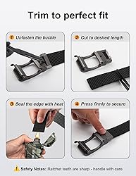 JUKMO Men's Reversible Ratchet Belt - 2 Styles in