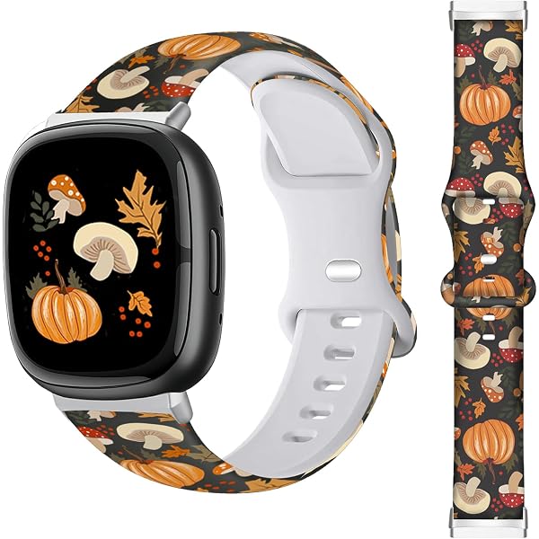 Q-Beans Leder-Armband Für Fitbit Versa 3 & Sense – Ersatzarmband Aus PU-Leder, Flamingo-Farbe, Für Handgelenk 13-19 Cm