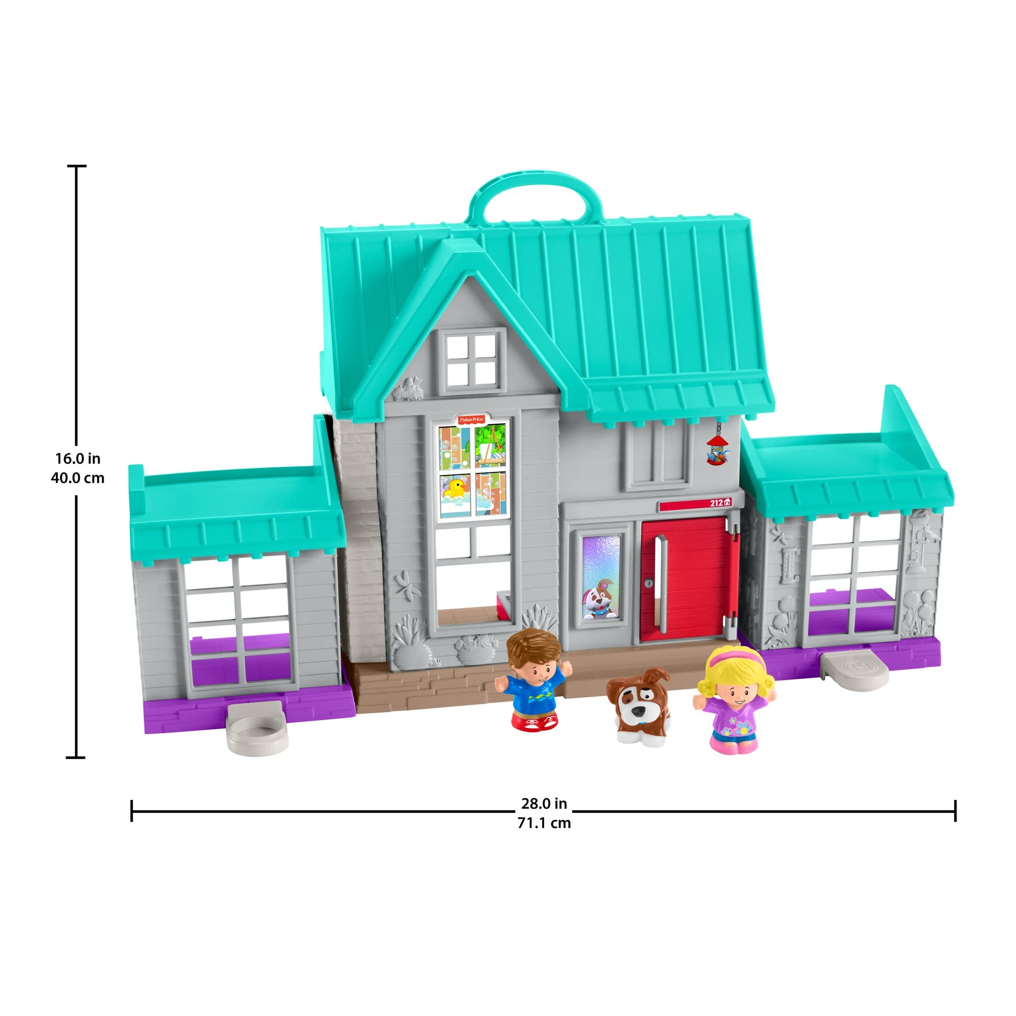 Fisher-Price Little People Toddler Toy Big Helpers Home Playset with Music Lights & Figures for Preschool Pretend Play Kids Ages 1+ Years