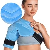 REVIX Shoulder Ice Pack Wrap for Rotator Cuff, Reusable Gel Cold Pack | Reusable Ice Packs for Rotator Cuff Surgery, Frozen Shoulder &amp; Tendonitis, Hands-Free Cold Pack Fits Left &amp; Right Shoulder