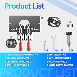 Upgraded 35mm Concealed Hinge Jig - Precision Drill