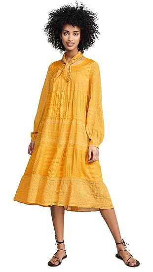 mustard yellow midi dress