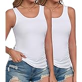 wirarpa Women's Tank Tops Micro Modal Summer Women's Camis Undershirts 2 Pack