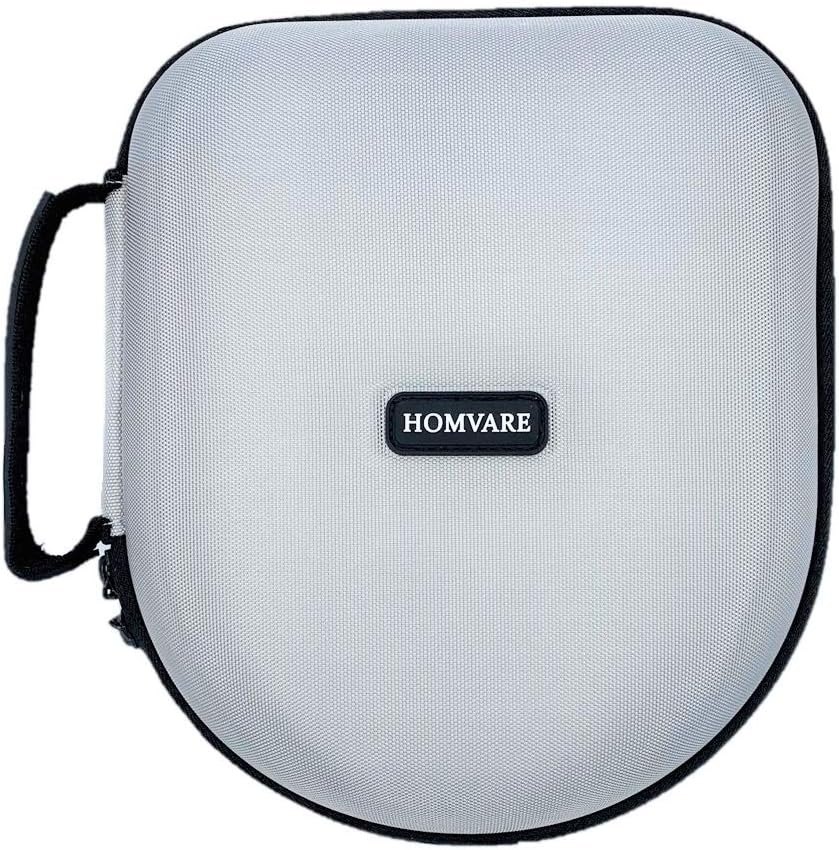 Homvare Hard Headphone Case Travel Bag with Handle and Wire Storage, Compatible with Sony, Behringer, Audio-Technica, JBL, Xo Vision, Bose, Beats - Large, Grey