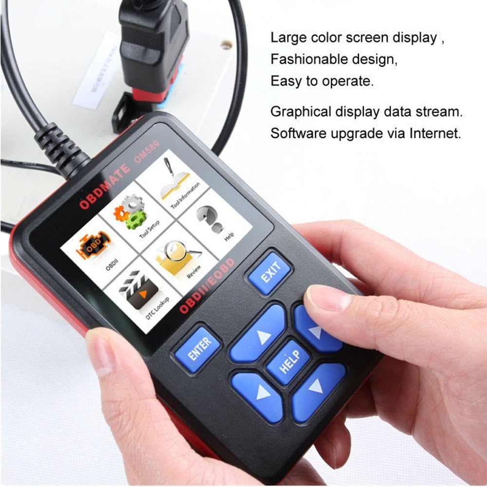 OBDMATE OM580 EOBD OBDII Engine Code Read Scanner CAN Diagnostic Scan Tool Auto Code Reader for All after 1996 OBDII Compliant US, European and Asian Vehicles