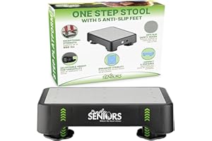 SIMPLY SENIORS Small Step Stools for Adults - Small Mobility Aid for Seniors - Portable Heavy Duty Plastic Step Platform & Bed Steps for High Beds for Adults - Assist Device for Kitchen Bathroom Toilet - Kids Stool