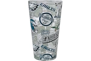 FOCO NFL unisex-adult NFL Team Logo Barware Drink 16oz Pint Glass