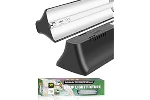 LUCKY HERP T8 Reptile Light Fixture Combo Kit 15W (New Upgrade), UVB Reptile Light Fixture with Desert UVB 10.0 18" Fluorescent Tube, UVA UVB Reptile Light for Lizard, Bearded Dragon, Tortoise