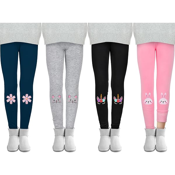 4/5 Pack Toddler Girls Loop Fleece Leggings Cat Antigua And Barbuda