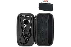 TIGA Hard Stethoscope Case for Eko CORE 500 Digital Stethoscope, Lightweight & Portable Protective Case, Extra Pocket for Doctor & Nurse Accessories (Black)