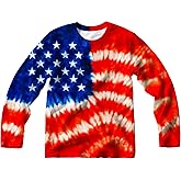 TZQPSJW Unisex Tie Dye Long Sleeve Shirts Sun Protection UPF 50+ UV Adult Rash Guard Shirt for Women and Men