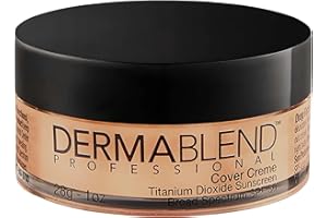 Dermablend Cover Crème Full Coverage Foundation Makeup, Hydrating Cream Concealer for Dark Circles and Blemishes, Maximum Coverage with Mineral Sunscreen SPF 30, 1 OZ