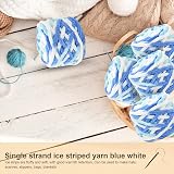 TSLBW Knitting Wool Yarn 4 x 100g Multi-Colored Soft Chunky Chenille Yarn view 8
