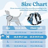 rabbitgoo Dog Harness Medium Front Back Clip Reflective Sky Blue M view 2