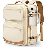 Taygeer Frontier Airlines Personal Item Bag, Underseat 40L Spirit Airlines Personal Item Bag 18x14x8 with Makeup Compartment, Carry on Backpack for Women Fits Spirit Frontier Allegiant, Beige