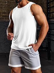 Runcati Men's Workout Tank Tops Sleeveless Ribbed