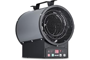 Newair 4800W Electric Garage Heater - Ceiling/Wall Mounted, Heats Up to 500 sq. ft., 240V Gray Heater for Garages, Workshops, Warehouses, and Job Sites
