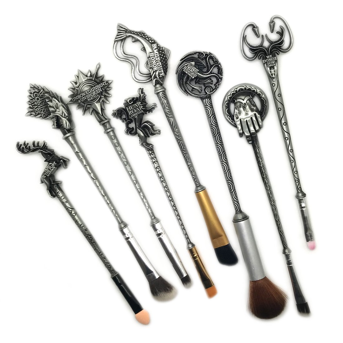 Amazon Com G O T Custom Makeup Brush Set Makeup Brushes Best Merchandise Gifts For Womenegirls Silver Beauty