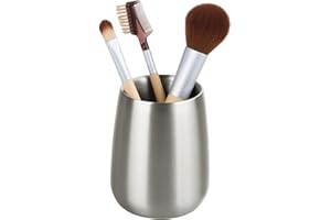 iDesign Nogu Metal Tumbler Cup, Holder for Makeup Brushes, Toothbrushes, Glasses, Brushes on Bathroom, Vanity Countertops, Co
