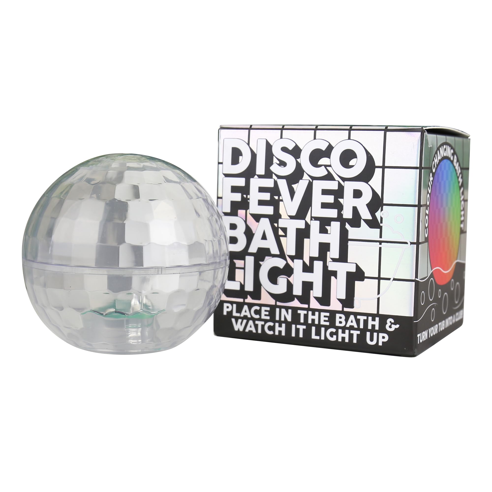Gift Republic Disco Fever Bath Light Floating Flashing LED Bathtub Disco Ball Fun Bathtime Gift Colour Changing Waterproof Bath Accessory