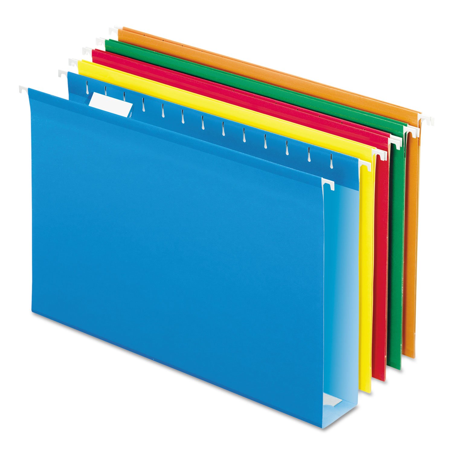 Pendaflex Extra Capacity Reinforced Hanging Folders, 2", Legal Size, Assorted Colors, 1/5 Cut, 25/BX (4153x2 ASST)