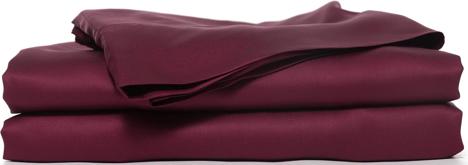 Hotel Sheets Direct Bamboo Bed Sheet Set 100% Viscose from Bamboo Sheet Set - 4 Piece Set Fitted, Flat, 2 King Size Pillowcases - Cooling - Soft as Silk - Oeko Tex Certified (King, White): Kitchen & Dining