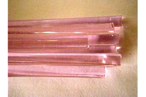 Devardi Glass Boro Rods, 1 lb, COE 33, Transparent Pink Borosilicate Solid Rods