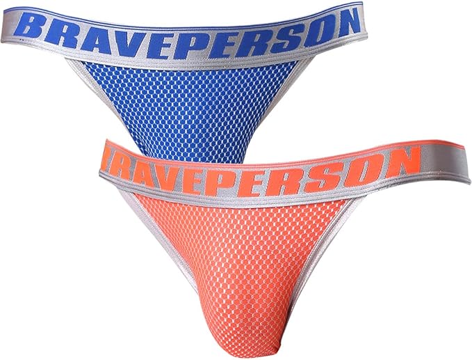 iKingsky Men's HighLeg Opening Bulge Bikini Underwear Breathable Sexy