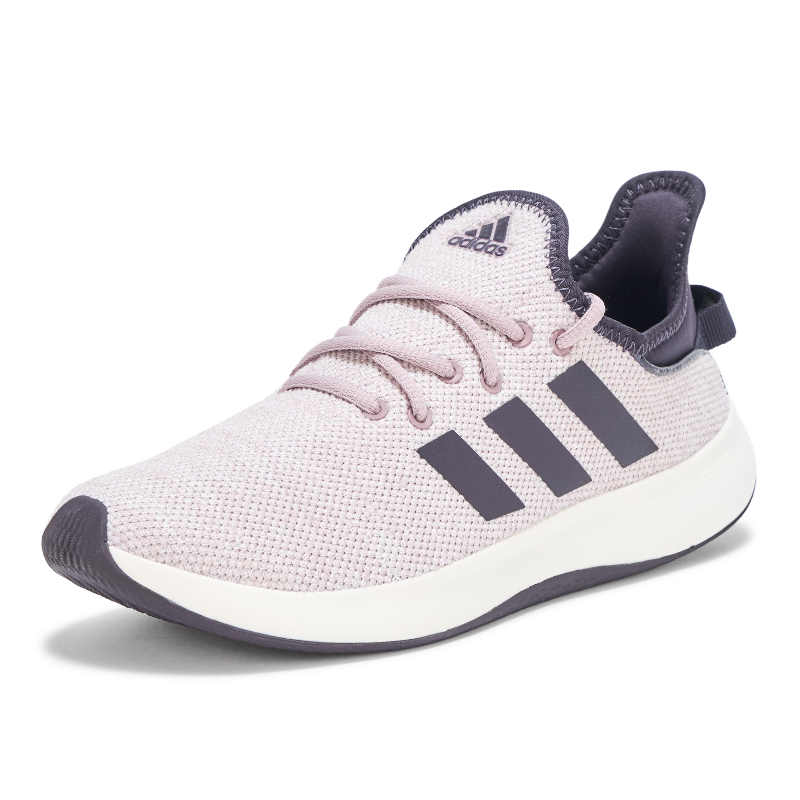 Photo 1 of adidas Women's Cloudfoam Pure Sneaker, Preloved Fig/Aurora Black/Almost Pink, 7