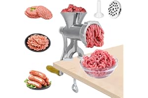 Manual Meat Grinder, Multifunctional Heavy Duty Meat Mincer Sausage Stuffer, Hand Crank Meat Grinder, Stainless Steel Sausage