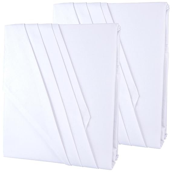 aqua-textil 2er-Set Bettlaken ohne Gummizug 2 Größen wählbar 100% Baumwolle Linon leichte Sommerdecke, klassisches Betttuch i