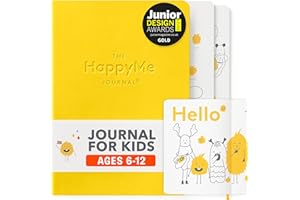 THE HAPPYME JOURNAL HappyMe - Gratitude Journal for Kids with Daily Prompts, Writing Notebook to Express Thoughts & Feelings, Growth Mindset and Learning Tool for Ages 6-12, Perfect for Reflection, English (US), (Yellow)