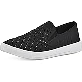 WHITE MOUNTAIN Women's Upbring Rhinestoned Woven Knit Sneaker