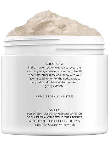 BROOKLYN BOTANY SCALP & BODY SCRUB – SUGAR SCRUB BODY EXFOLIATOR AND SCALP SCRUB MADE WITH COCONUT OIL TO MOISTURIZE, CLEANSE AND GENTLY EXFOLIATE SCALP AND BODY – TROPICAL SCENT 8.8 OZ