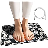 Grounding Mat for Feet - Grounding Well Mat with Anti-Slip Surface - Improves Sleep,Energy and Ailments, Reduces Stress - Complete Earthing Pad for Bed, Desk, or Chair