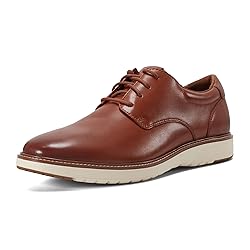 Rockport Men's Cacey Oxford, Dark Natural Leather, 12