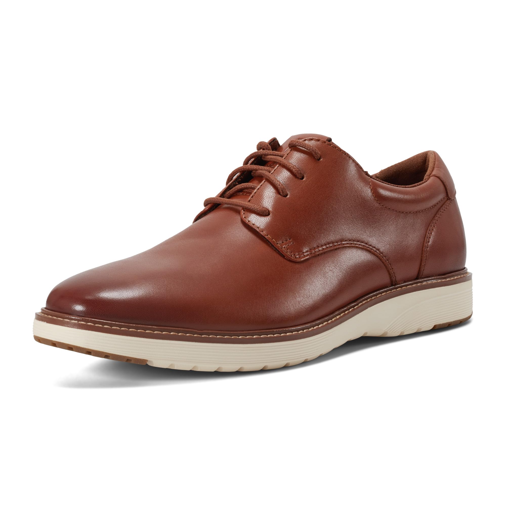 Rockport Men's Cacey Oxford, Dark Natural Leather, 12